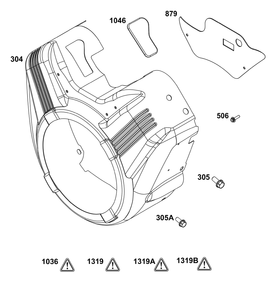 Blower Housing Group Diagram and Parts List for 356447-0597-G1 200000 - 399999 Briggs and Stratton Engine